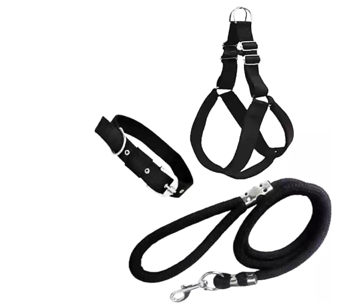 Pull Dog Harness - Step in pet Harness and Leash for Small Medium Large pet - Escape Proof Adjustable Soft Leash Collar Set for Walking Training Hiking Outdoor, 15 Cm, 15 Cm