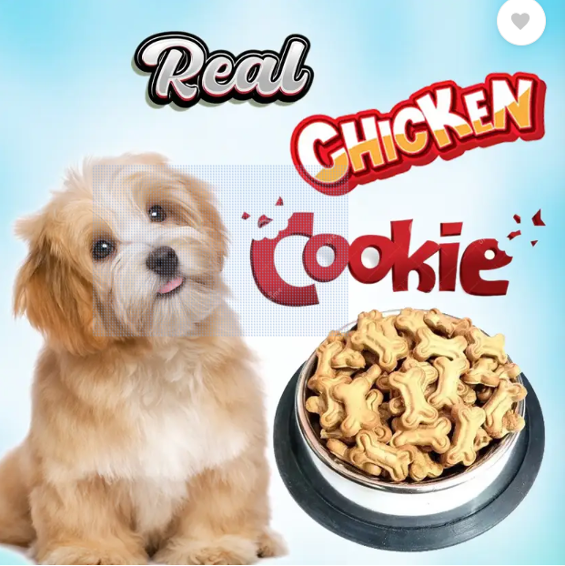 Unik Dog Pet Food Calcium Treat Healthy Chicken Puppy Dog Biscuits with Pressed Bone Chicken 0.5 kg (2x0.25 kg) Dry New Born, Young, Adult Dog Food
