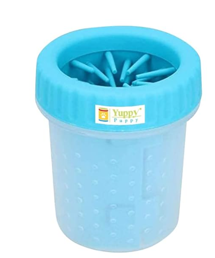 Yuppy Puppy Dog Paw Washing Cup Pet Paw Cleaner Portable Dog Paw Washer with Soft Silicone Bristles for Quickly Cleaning Pets Muddy Feet Color May Vary (Paw Cleaner - Small)