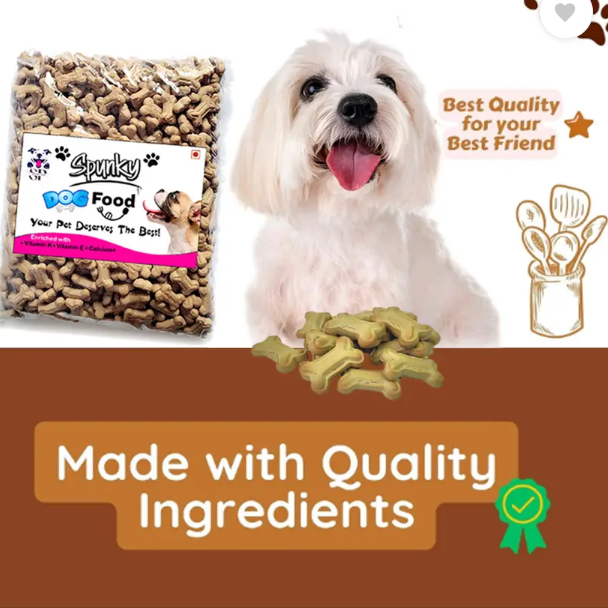 Unik Dog Pet Food Calcium Treat Healthy Chicken Puppy Dog Biscuits with Pressed Bone Chicken 0.5 kg (2x0.25 kg) Dry New Born, Young, Adult Dog Food